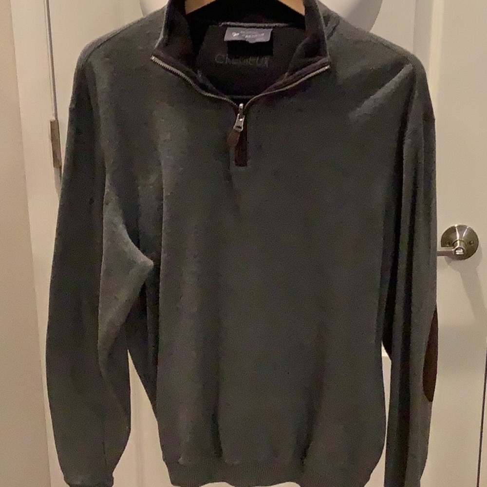Men’s Cremieux long sleeve knit shirt with zipper neck